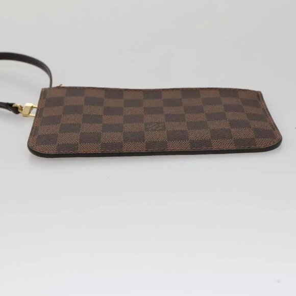 LOUIS VUITTON Damier Ebene Neverfull PM Pouch Pouch LV Auth - Picture 12 of 16